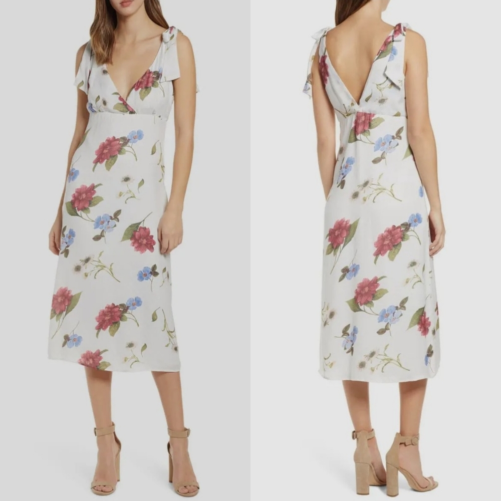 🪷Show Me your MuMu Sleeveless Floral Midi Dress - Picture 2 of 4